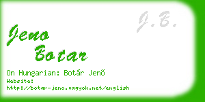 jeno botar business card