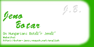 jeno botar business card